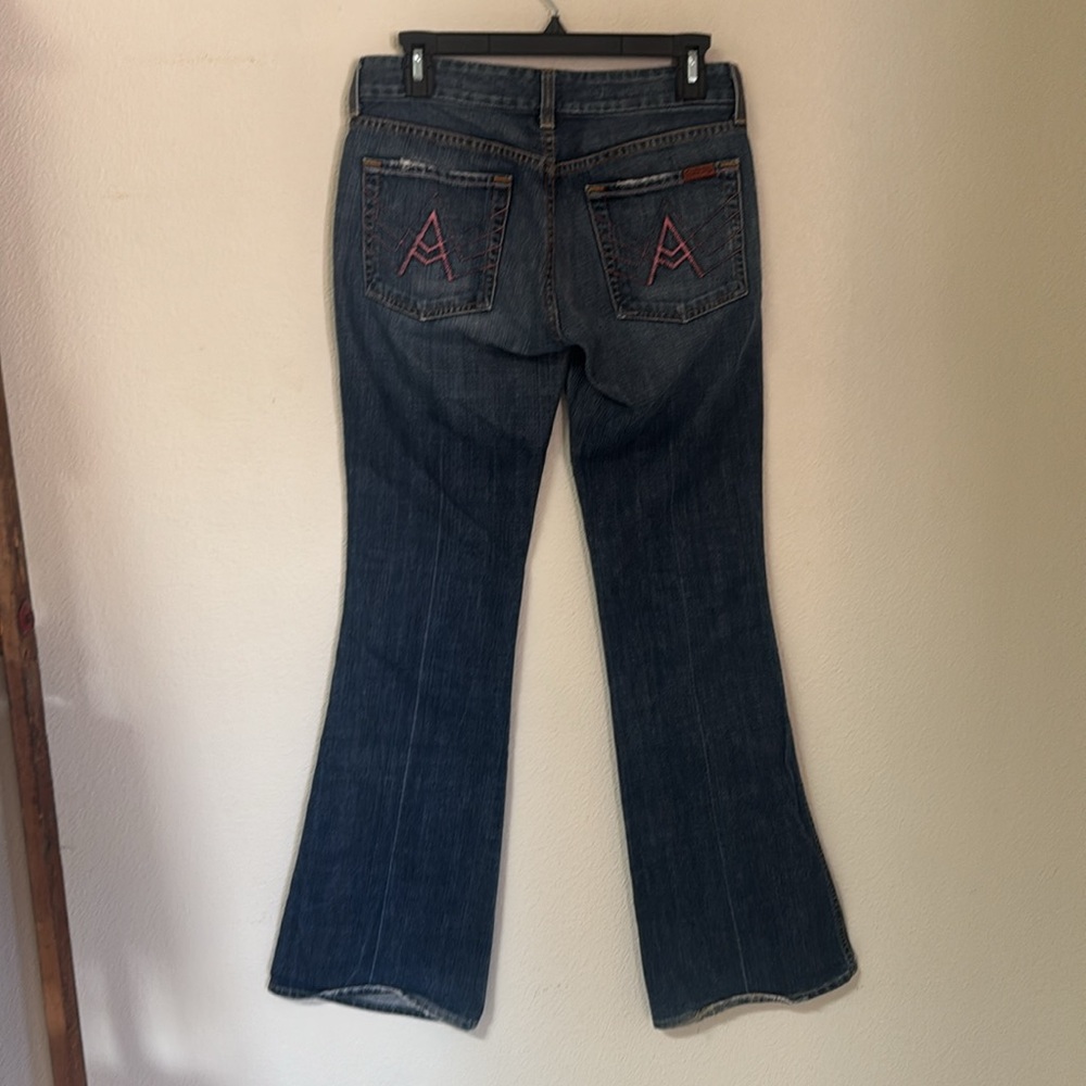 7 For All Mankind “A” Pocket Flare Denim Jeans - Picture 9 of 10